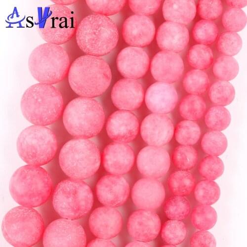 Natural Stone Matte Red Stripe Spacer Loose Round Beads For Jewelry Making 6/8/10mm Diy Bracelets Accessories 15"