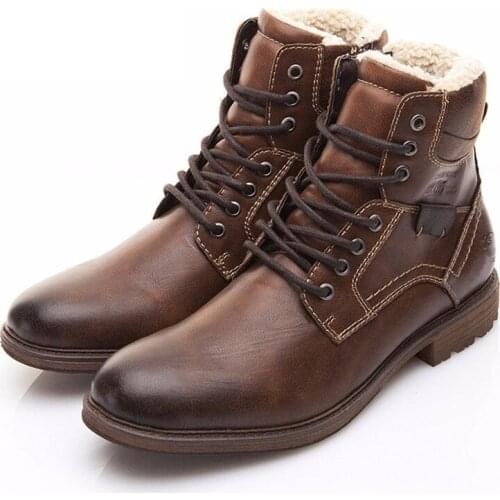 2020 New Fashion Snow Boots Non-slip Wear-resistant Lace up Man Boots Warm Comfortable Winter Walking Boots Big Size 39-48