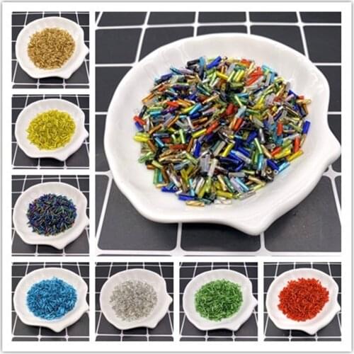 New 400Pcs 2x6mm Twist Loose Glass Seed Spacer Tube Leptospira Beads For jewelry making DIY Bracelet Necklace Accessories