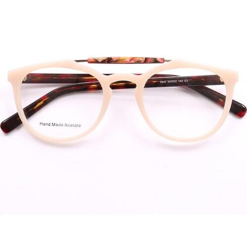 Women Vintage Colorful Ultralight Full-Rim Round Oversized Frame Anti Blu Custom Made Myopia Glasses -1 To-6 and Reading Glasses