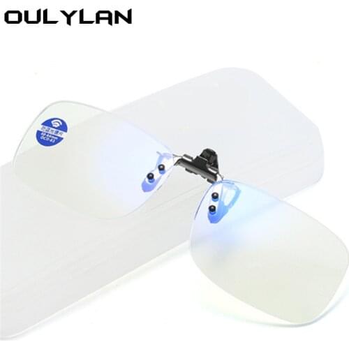 Oulylan Clip On Blue Light Blocking Reading Glasses Women Men Clips Lens Presbyopia Spectacles with Diopters Plus +1.5 2.0 2.5