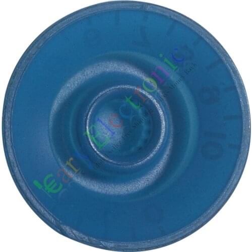 Wholesale and retail 100pc 26mm Pedal Top skirted Blue knob Guitar tube Amp Volume Tone audio parts free shipping