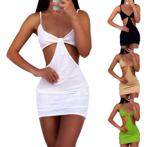 Sexy Women Bodycon Halter Neck Dress Banquet Knitted Dress Womens Backless Irregular Sling Bag Hip Long Skirt