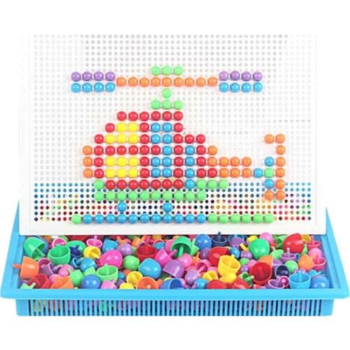Plastic Mushroom Nail Puzzle Games for Boys Girls Kids Toddlers
