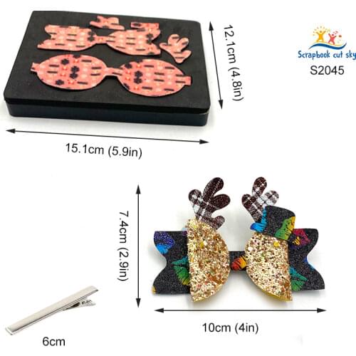 Christmas girl bow-S2045 cutting dies and steel wood dies compatible with most machines scrapbook cut sky