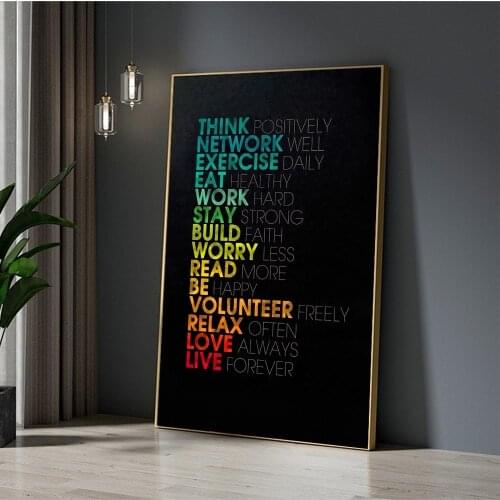 Inspirational Success Quotes Canvas Paintings Motivational Posters Wall Decorative Pictures for Modern Home Office Wall Cuadros