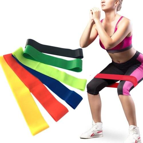 1PC Yoga Resistance Bands Outdoor Fitness Home Gym Training Elastic Bands Sports Pilates Strength Pull Up Assist Bands 0.3-1.2mm