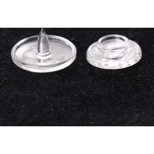 50 Sets KAM Resin Snap Buttons Plastic Fasteners Size 20 T5 Clear for Crafts, Clothes, Diapers, Bibs, Outfits, Curtains
