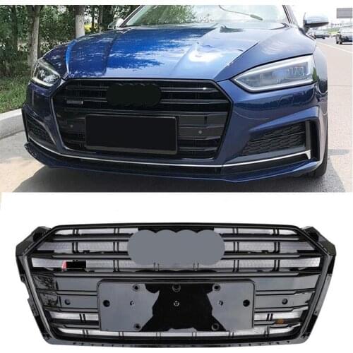 Car accessories S5 Style Grill Grille Black Trim Black Rings For Audi A5 S5 2017 17 2018 18 2019 19 2020 20