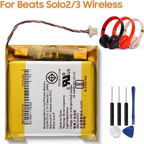 Yelping AEC353535 Wireless Headphones Battery For Beats solo 2.0 3.0 Beats Solo3 Wireless Headphones 350mAh