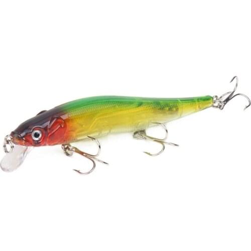 1Pcs Minnow Fishing Lures Hard Bait 11.5cm 15g with 3 Hooks Bass Pike Hard Artificial Bait 3D Eyes Fishing Tackle Wobblers