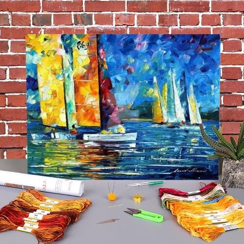 Close Encounter Pre-Printed 11CT Cross-Stitch Embroidery Set DMC Threads Craft Painting Handicraft Knitting Wholesale Gift