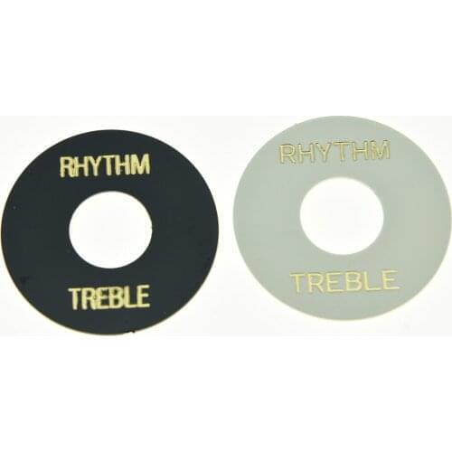 Black and White Guitar Toggle Switch Washer Rhythm Treble Ring Fits LP