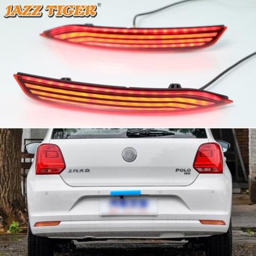 Rear Bumper Lights for Volkswagen VW Polo 2014 2015 2016 2017 2018 Led Stop Signal for Cars Fog Lights Lada Vesta Reflectors