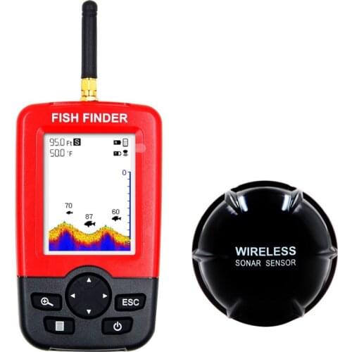 GPS Portable Wireless Fish Finder LCD Display Sonar Sensor Fishing Lure Echo Sounder Depth Detect Professiol fishfinders