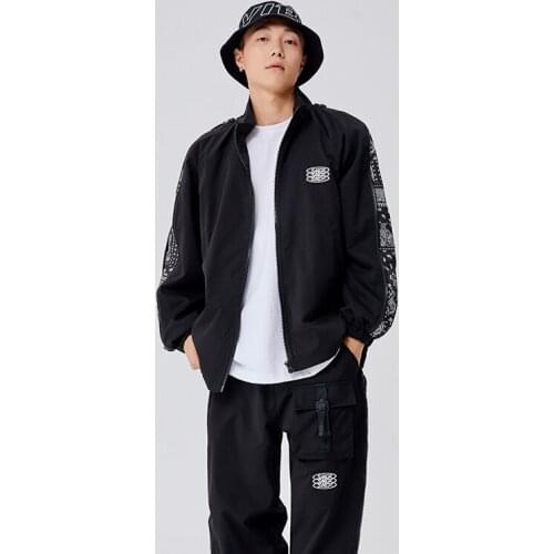 Trendbrand Spring/fall Cashew Flower Athleisure Suit Two Piece Suit Of Student CoupleJacket And Slush Pants