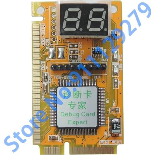 Mini PCI-E LPC PC Analyzer Tester POST Card Test For Notebook Laptop Hexadecimal Character Display