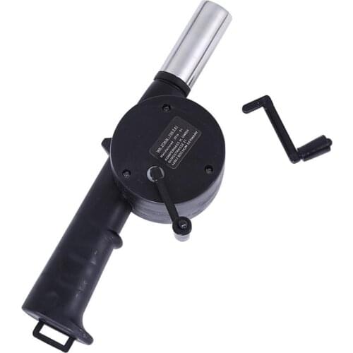 New BBQ Fan Air Blower Hand Crank Turbo Blower Gun Outdoor Picnic Camping Barbecue Fire Blower Mini Stove Cooking Cooing Tool