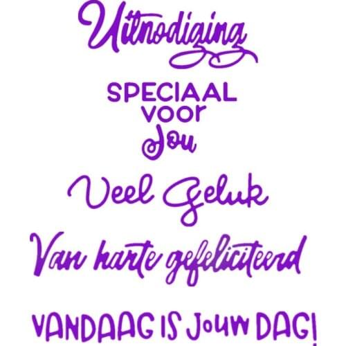 Common Dutch Words Phrases Metal Cutting Dies for DIY Scrapbooking Embossing Decorative Crafts Supplies Cards Making New 2019