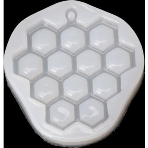 Bee Honeycomb Liquid Silicone Mold DIY Resin Grape Jewelry Making Pendant Mould T84A
