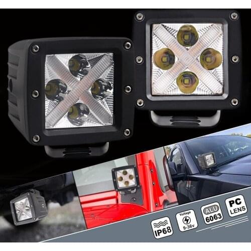 20W Car Driving Led Work Light 6000K Daytime Running Lights Working Led Bulb 12V 24V for 4x4 Off road SUV UAZ Truck Moto