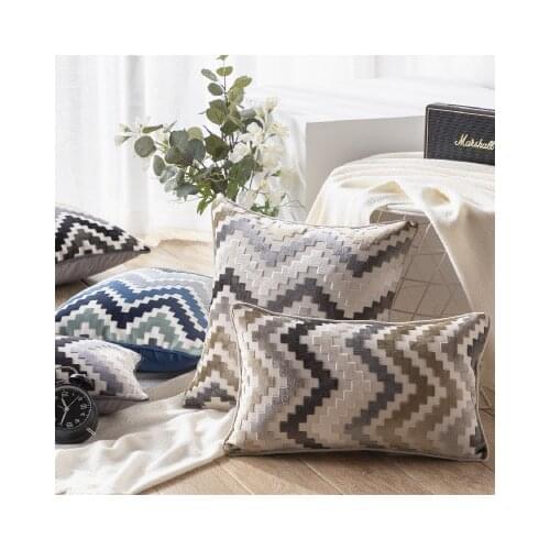 Pillow Cover Without Core Ins Simple 45X45 Summer Sofa Rectangular Light Luxury Wind Large Cushion Fashionable Cushion Cover