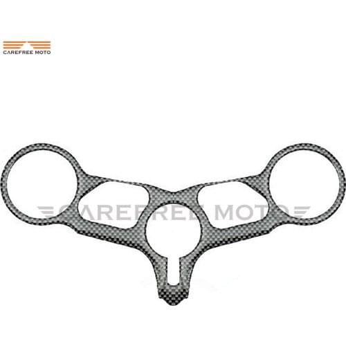 1 Pcs Motorcycle Carbon Fiber Pattern Top Triple Clamp Yoke Sticker case for DUCATI 749 999
