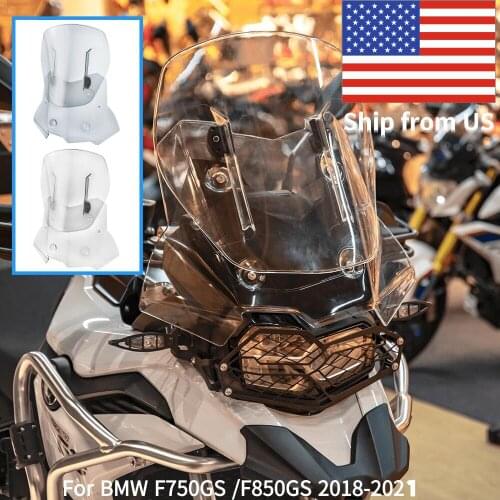 Motorcycle Windscreen Windshield Wind Deflector Protector with Bracket for BMW F750GS F850GS 2018 2019 2020 Moto Windscreen