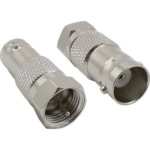 1Pcs Type F Male Plug to BNC Female Jack Straight RF Connector BNC to F Type RF Adapter for CCTV TV Coaxial connector