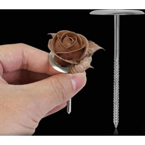 1PCS Rose Decor Lifter Decorating Nail Stainless Steel Baking Flower Making Nail Cake Flower Lifter Baking Pastry Tools Coxeer
