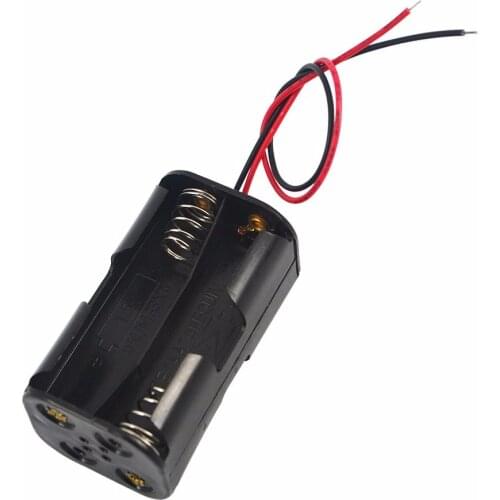 4 x AA Battery Holder Case Box Storage Back to Back 4 AA Batteries With Wire Leads for DIY Power Bank Battery Container