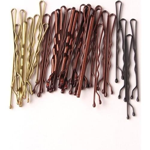 50/100 Pcs 4 colors 5cm Hair Clip Lady Hairpins Curly Wavy Grips Hairstyle Hairpins Women Bobby Pins Styling Hair Accessories