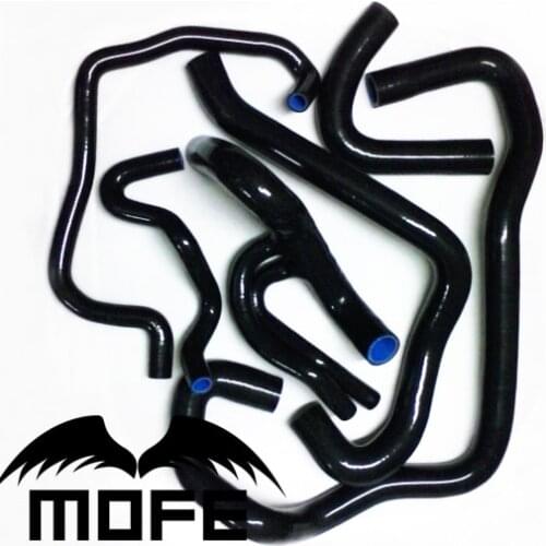 6PCS/SET Original Logo Silicone Heater Radiator Hose Kit For Cit roen Saxo VTS 1.6 Black