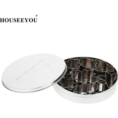 7Pcs/set Stainless Steel Cake Fondant Cookie Biscuit Candy Mould Mold Cutters Leaves Shapes DIY Decorating Tools Baking Kit