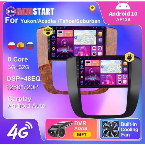 Android 10 For GMC Yukon/Acadia/Chevy Chevrolet /Tahoe/Suburban Car Radio 4G WIFI Multimedia Player Navigation GPS No DVD 2 Din