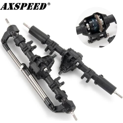 1:10 RC Car Parts Front Axle With Lock RC Car Front Rear Straight Complete Axle for 1:10 RC Crawler Axial AXIAL SCX10 CC01 F350