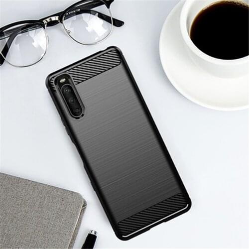 For Sony Xperia 10 III Lite Case Silicone Carbon Fiber Cover For Sony Xperia 10 III Lite Case For Sony Xperia 10 III Lite Case