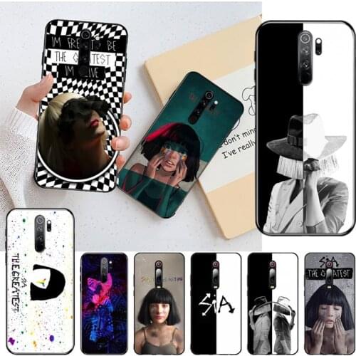 HPCHCJHM Sia the Greatest Black TPU Soft Phone Case Cover for Redmi 8A Note 9 8 8T 7 6 6A 5 5A 4 4X 4A Go Pro