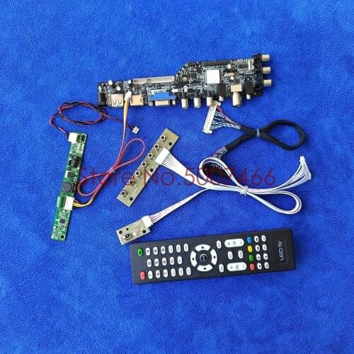 Digital signal USB VGA AV for M185XTN01/M185XW01/M195XTN01/LM185TT1A 30 Pin LVDS 1366*768 DVB LDE LCD panel drive board kit