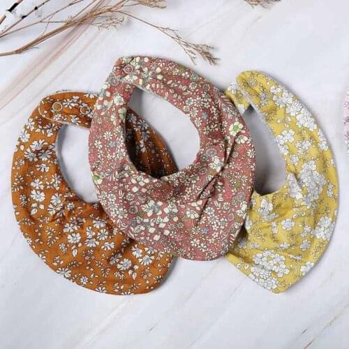 European And US Style Baby Bibs Cotton Linen Four-Layer Waterproof Triangle Drop-Shaped Bibs Burp Cloths Baby Care Accessories