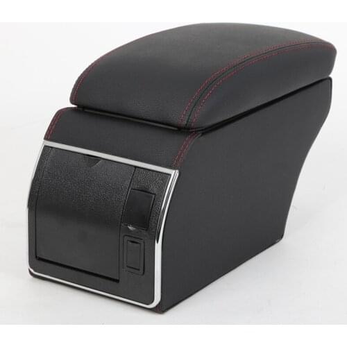 For Kia Soul 2010 2011 2012 2013 Leather Car Interior Parts Center Console Armrest Box Auto Armrests Storage with USB