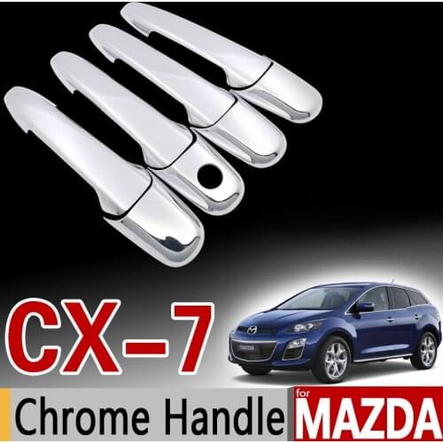 For Mazda CX-7 Chrome Handle Cover Trim Set CX7 CX 7 2006 2007 2008 2009 2010 2011 2012 2013 Car Accessories Sticker Car Styling
