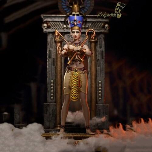 For Collection 1/6 Scale Female Soldier Queen of Egypt Nefertiti Action Figure with Weapon Model PL2020-164 for Fans Gifts