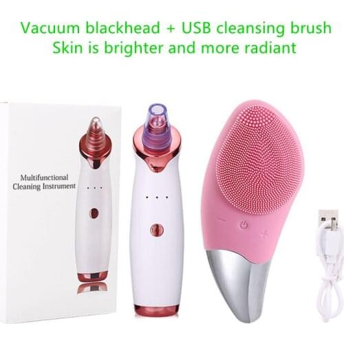 Blackhead Acne Electric Cleaner to Remove Acne Facial Vacuum Cleaner Sonic Vibration Facial Cleansing Brush Deep Pore Cleansing