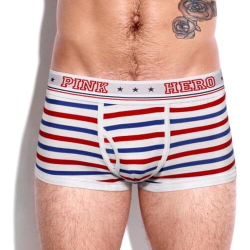 Brand New Underwear Men Boxer Mesh U Pouch Sexy Underpants Cueca Cotton Pants Trunks Boxer shorts Gay Male Panties 1254