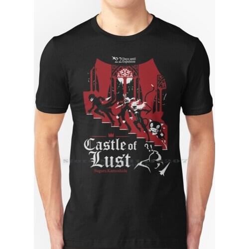 Castle Of Lust T Shirt 100% Pure Cotton Persona 5 Persona 4 Persona 3 Shin Megami Tensei Shibuya Metaverse Amamiya Ren Joker