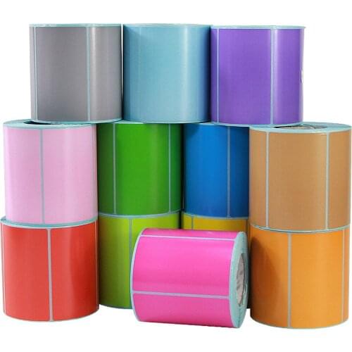 High quality hot bar code 80*50mm600 PCS label barcode paper label thermal paper roll of colored labels no ribbon printing