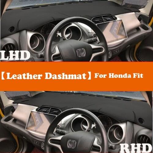 Leather Dashmat Accessories Car-Styling Dashboard Covers Pad Dash Mat Sunshade For Fit Jazz 2008~2013 GE6 GE7 GE8 GE9 2011