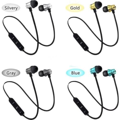 Magnetic Wireless Bluetooth Earphone Music Stereo Headset Neckband Sports Neck Hook Earbuds with Mic for IPhone for Samsung
