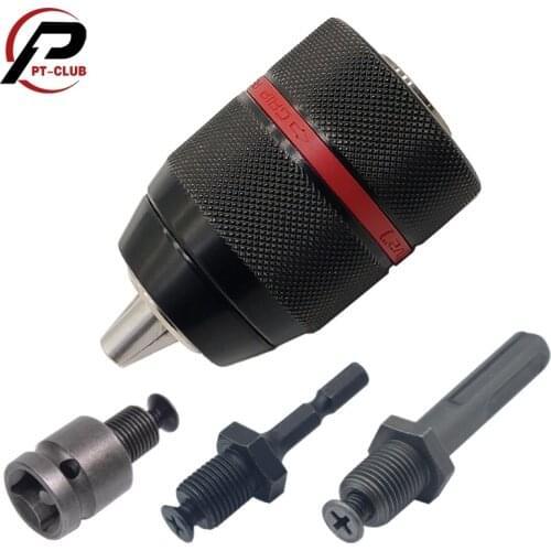 Metal Heavy Duty 1/2-20UNF 13mm Keyless Drill Chuck Hex Shank/SDS/Socket Square Female Adaptor Hardware Tool Professional